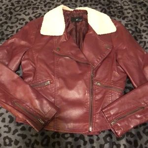 Moto Pleather Jacket with Sherpa ⚡️